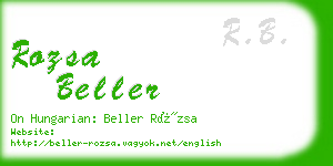 rozsa beller business card